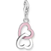 Thomas Sabo Charm Club Charmista pink Intertwined heart silver berlock 2013-007-9