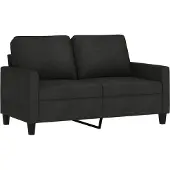 vidaXL 2-sitssoffa ljusgrå Svart 120 cm tyg