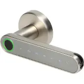 ORNO kodlås dörrhandtag nickel pin touch - linjer för fingeravtryck BT