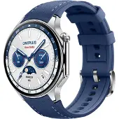 OnePlus Watch 2 - 46 mm - rostfritt stål - smart klocka med rem - fluororubber - handledsstorlek: 140-210 mm - display 1.43" - 32 GB - Bluetooth, W...