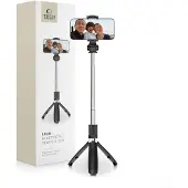 Tech-Protect L01S Bluetooth-selfiestick med stativ upp till 70 cm - svart