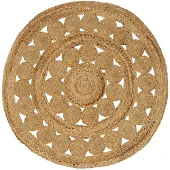 vidaXL Matta Naturfärg Ø 90 cm Jute