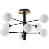 Ideal Lux Design taklampa Cosmopolitan, Svart, Vardagsrum / matsal, Metall, Design, Taklampa