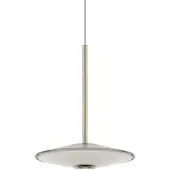Loom Design LED-pendellampa Solene, vit, glas, Ø 20 cm, dimbar, Vitt / opal, Vardagsrum / matsal, Glas, Modern