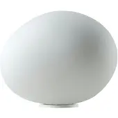 Foscarini Design bordslampa Gregg grande, dimbar, Vitt / opal, Vardagsrum / matsal, Glas, Design, Bordslampa