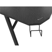 Genesis Holm 510 RGB - Skrivbord - rectangular with contoured corners - svart - svart bas