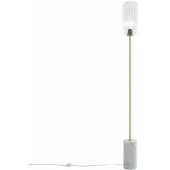 QAZQA Art Deco golvlampa mässing med klart glas - Rid