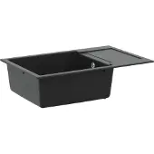 vidaXL Diskho Svart 780 x 500 mm 80% Kvarts och 20% Resin