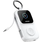 Dudao JR-W19 5000mAh Powerbank med 5W trådlös klockladdning - Vit