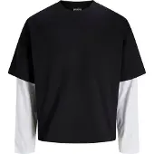 Jack & Jones T-shirt 'JCOBIARRITZ' svart / vit