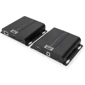 Digitus DS-55124 1 Port HDMI Extender set Extender via nätverkskabel, Metallhölje, Ultra HD-kapabel, med fjärrkontroll, med status-LED, med inbyggd