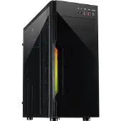 Inter-Tech B-42 RGB - Tower - ATX - genomskinlig sidopanel - ingen strömförsörjning (ATX) - pianolacksvart - USB/ljud