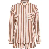 LASCANA Kort pyjamas brun / vit