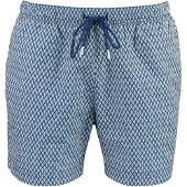 BOSS Printed swim shorts with logo badge