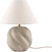Globen Lighting Bordslampa DAHLIA, Creme / bärnsten, Vardagsrum / matsal, Textil / tyger / siden, Bordslampa