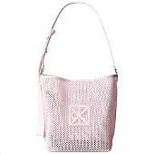 Calvin Klein Mesh Emblem Logo Bucket Bag With Pouch