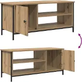 vidaXL TV-skåp Artisan Ek 100 x 40 x 45 cm Konstruerat trä