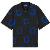 HUGO Eligino 10279376 Blue Kortärmad Skjorta