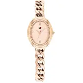 Tommy Hilfiger Oval Dial Rose Gold Plated Bracelet Watch