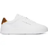 Tommy Hilfiger Låg sneaker 'Logo Court With' konjak / vit