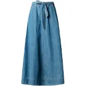 Pepe Jeans för kvinnor. PL9011928 Kjol med maxibälte blå (M), Casual, Bomull, Denim