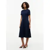 Tommy Hilfiger Interlock F&f Kortärmad Midi-klänning