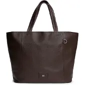 Tommy Hilfiger Logo Patch Leather Tote Bag
