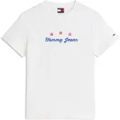 Tommy Hilfiger T-shirt 'Back Logo Graphic' mörkblå / röd / vit
