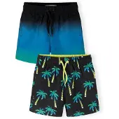 MINOTI Badshorts blå / azur / gul / svart