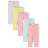 MINOTI Leggings citron / gråmelerad / mint / korall / rosa