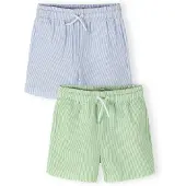 MINOTI Badshorts blå / grön / vit