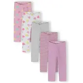 MINOTI Leggings gråmelerad / syrén / ljusrosa / vit