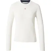 Calvin Klein Jeans Tröja 'Textured Long Sleeve' vit