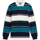 Tommy Hilfiger Tommy Jeans Relaxed Fit Mixed Stripe Rugby Shirt
