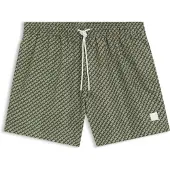 BOSS Printed swim shorts with logo badge