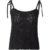 Levi's Broderad topp 'Abbey Tie-Shoulder Sweater Tank Top' svart