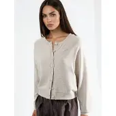 Busem Rundhalsad knäfd cardigan