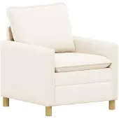 vidaXL Soffa Gräddvit 76 x 81 x 87,5 cm Tyg