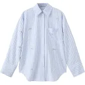 Mango Blus pastellblå / pastellrosa / silver / vit