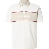 Napapijri T-shirt 'EKIM' kitt / burgunder / vit