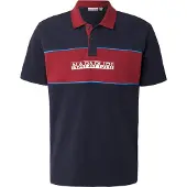 Napapijri T-shirt 'EKIM' marinblå / azur / körsbärsröd / off-white
