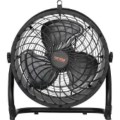 Vevor Golvfläkt, 3 hastigheter Höghastighets Kraftig 14-tums Industriell fläkt, 2520 CFM 360° Justerbar lutning 23,62 ft/sek Luftflöde Stor Metallfläkt, För Hem, Gym, Kontor, Garage, Kommersiell Verks