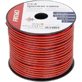 Amio CCA-kabel dubbla ledare 2x1mm² 100m 5A -04458