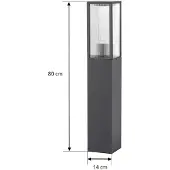 LINDBY Pollare uthomus Peldar , dimbar, Svart, Aluminium / grå / zink, Modern, Utomhuslampa