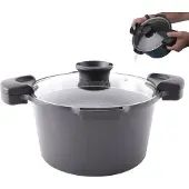 Orion GRANDE 24 cm gjutjärnsgryta med sil med lock och granitnon-stickbeläggning (5,5L)