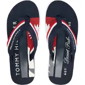 Tommy Hilfiger Stripe Webbing Strap Flip Flops