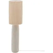 Atmosphera Golv-LED-lampa , benvitprickig, Kenan, 122,5 cm