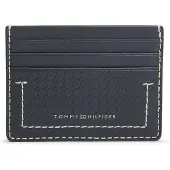 Tommy Hilfiger Embossed Flag Leather Credit Card Holder