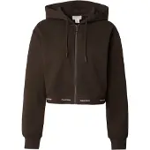 Calvin Klein Jeans Sweatjacka mörkbrun / vit