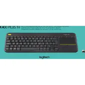 Logitech K400 Plus – tangentbord med touchpad, trådlöst, DE, svart